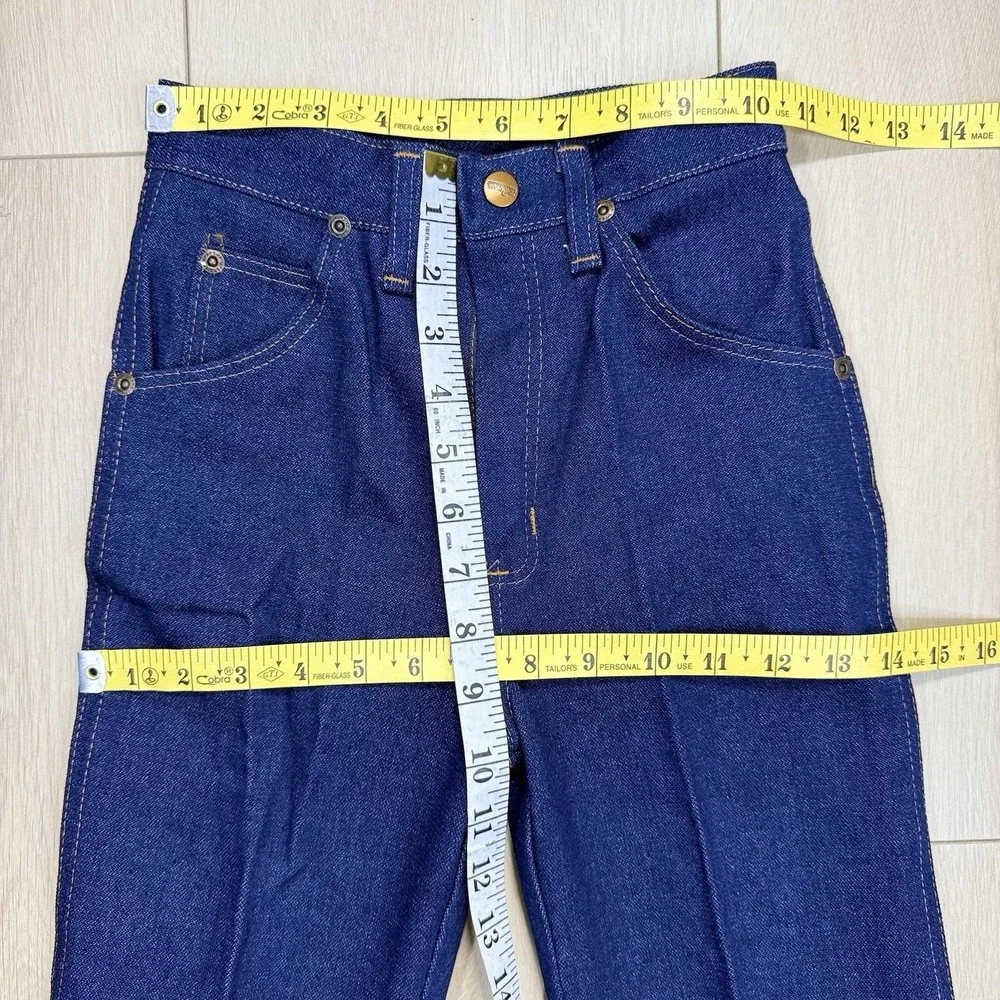 VTG Wrangler Kids 10 Slim High Rise Jeans USA Made Dark Wash Denim NWT No‎ Tags